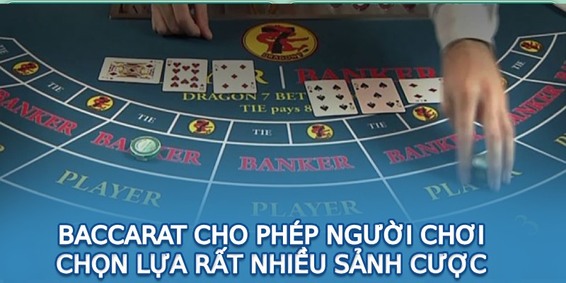 Baccarat cho phép người chơi chọn lựa rất nhiều sảnh cược 